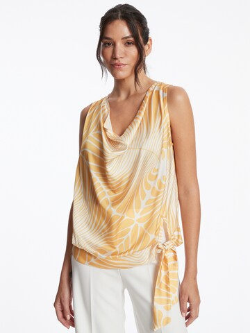 Ana Alcazar Blouse 'Zeara' in Geel: voorkant