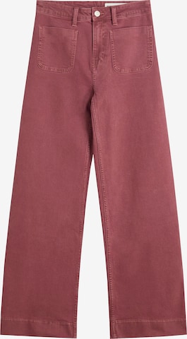 Bershkaregular Traperice - crvena boja: prednji dio