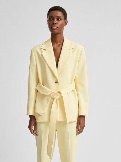 SELECTED FEMME Blazer 'Malli' in pastellgelb, Modelansicht