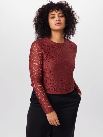 ABOUT YOU Curvy - Camisa 'Flora' em vermelho: frente