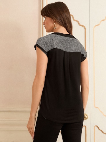 Chemisier love & roses en argent