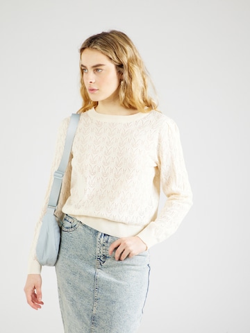 VILA Sweater 'MILLE' in Beige: front