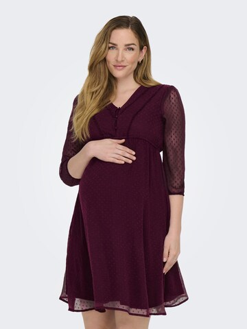 Only Maternity Jurk in Rood: voorkant