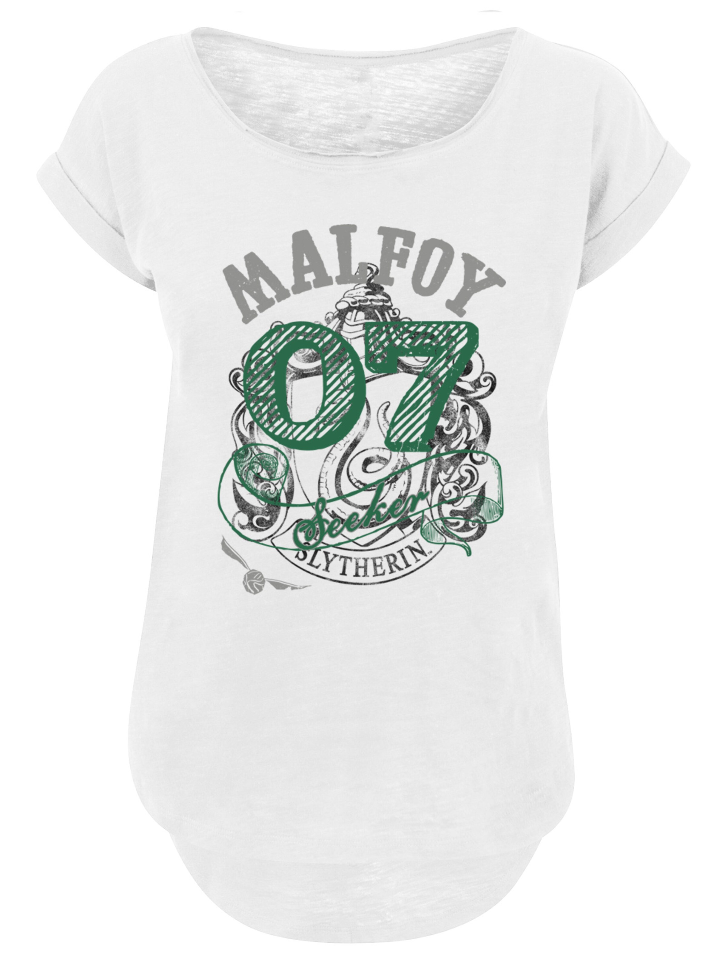F4NT4STIC T-Shirtn 'Harry Potter Draco Malfoy Seeker' in dunkelgrau / dunkelgrün / schwarz / weiß, Produktansicht