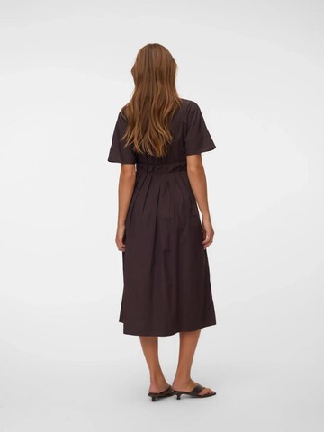 VERO MODA Jurk 'Vero Moda jurk VMESTRID Lange jurk bruin' in Bruin