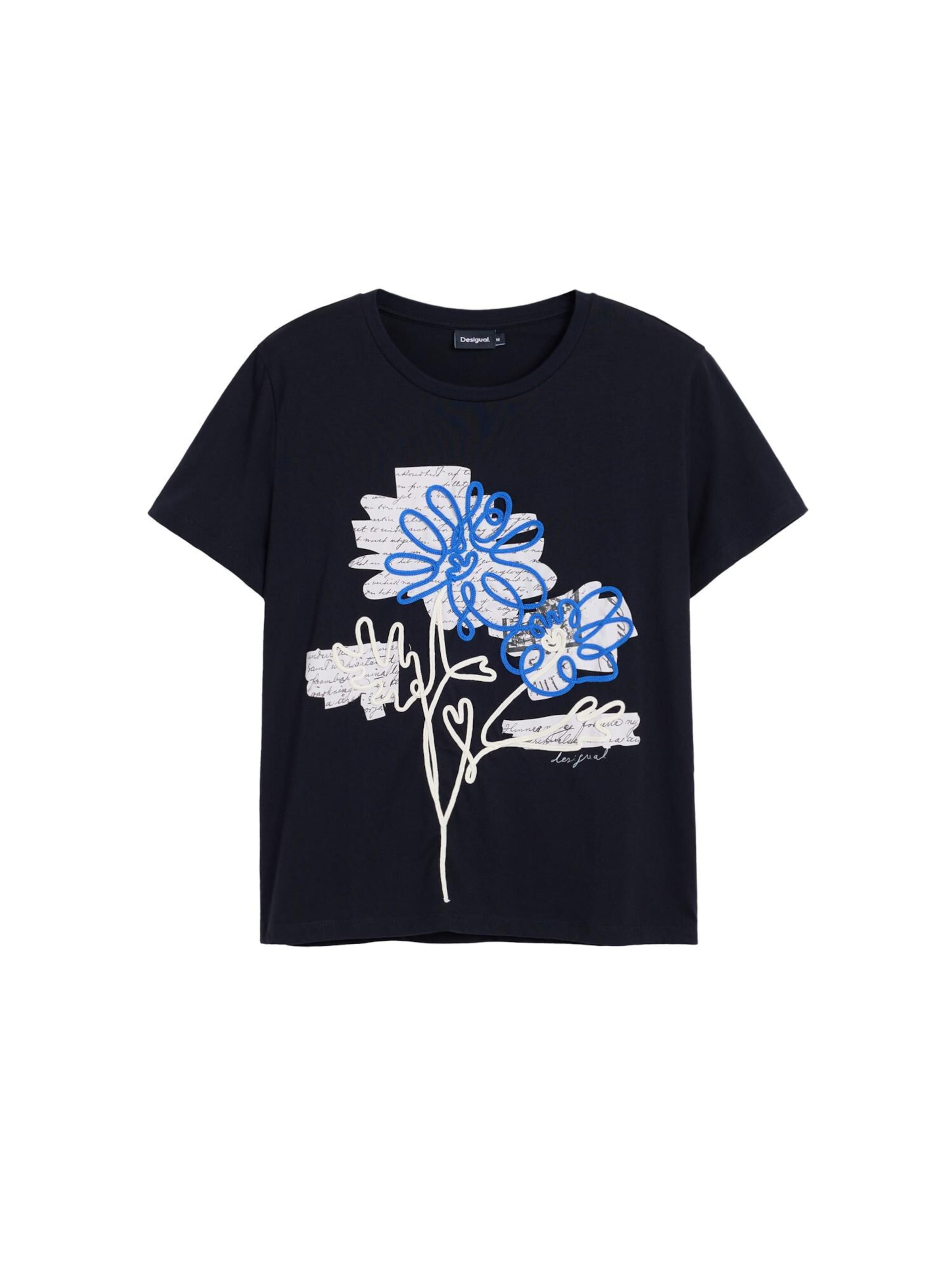 Tricou de la Desigual pe negru: față