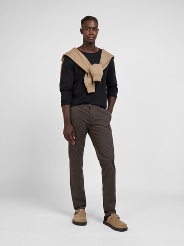 yazubi Slim fit Chino Pants 'Kyle' in Brown