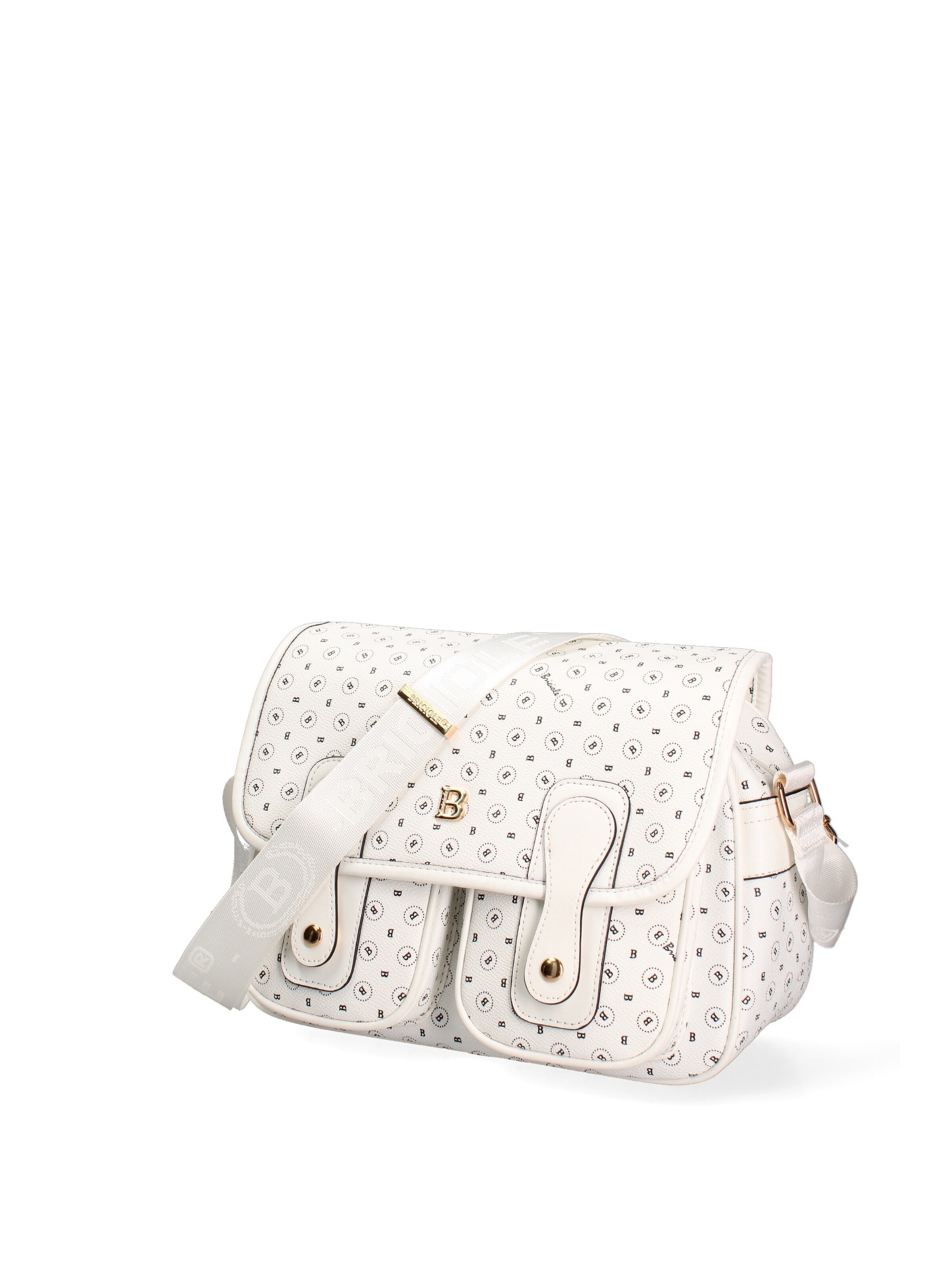Borsa a spalla di Briciole in bianco: frontale