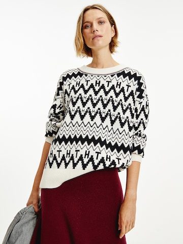 TOMMY HILFIGER Sweater 'Fair Isle' in White: front