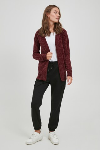 Oxmo Knit Cardigan 'Elisabet Knit' in Red