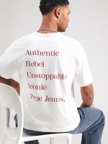 Pepe Jeans Koszulka 'GARRET' w kolorze biały: przód