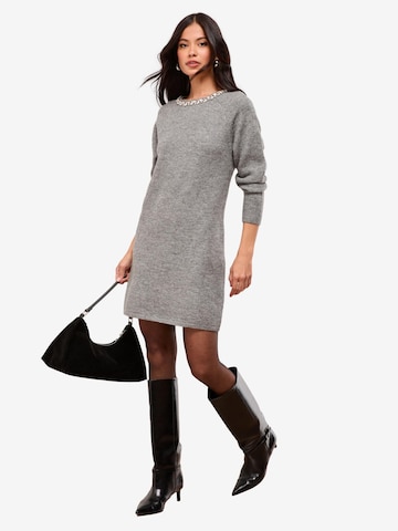 Lipsy Úpletové šaty – šedá: přední strana