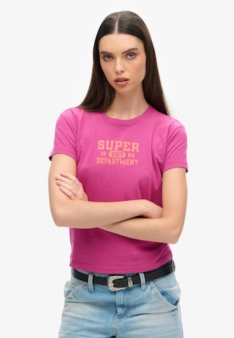 Superdry Тениска в синьо: отпред