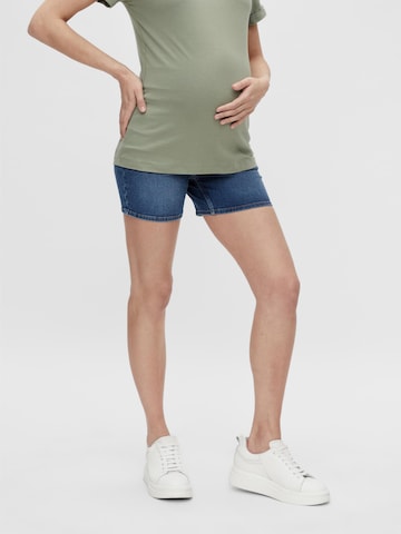 MAMALICIOUS - Slimfit Jeggings 'Amy' en azul: frente