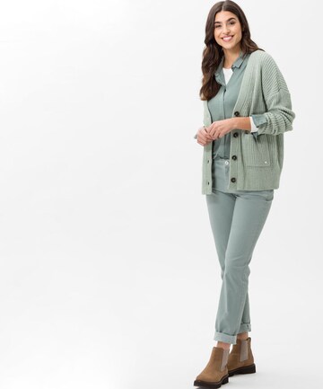 BRAX Knit Cardigan 'Alicia' in Green: front