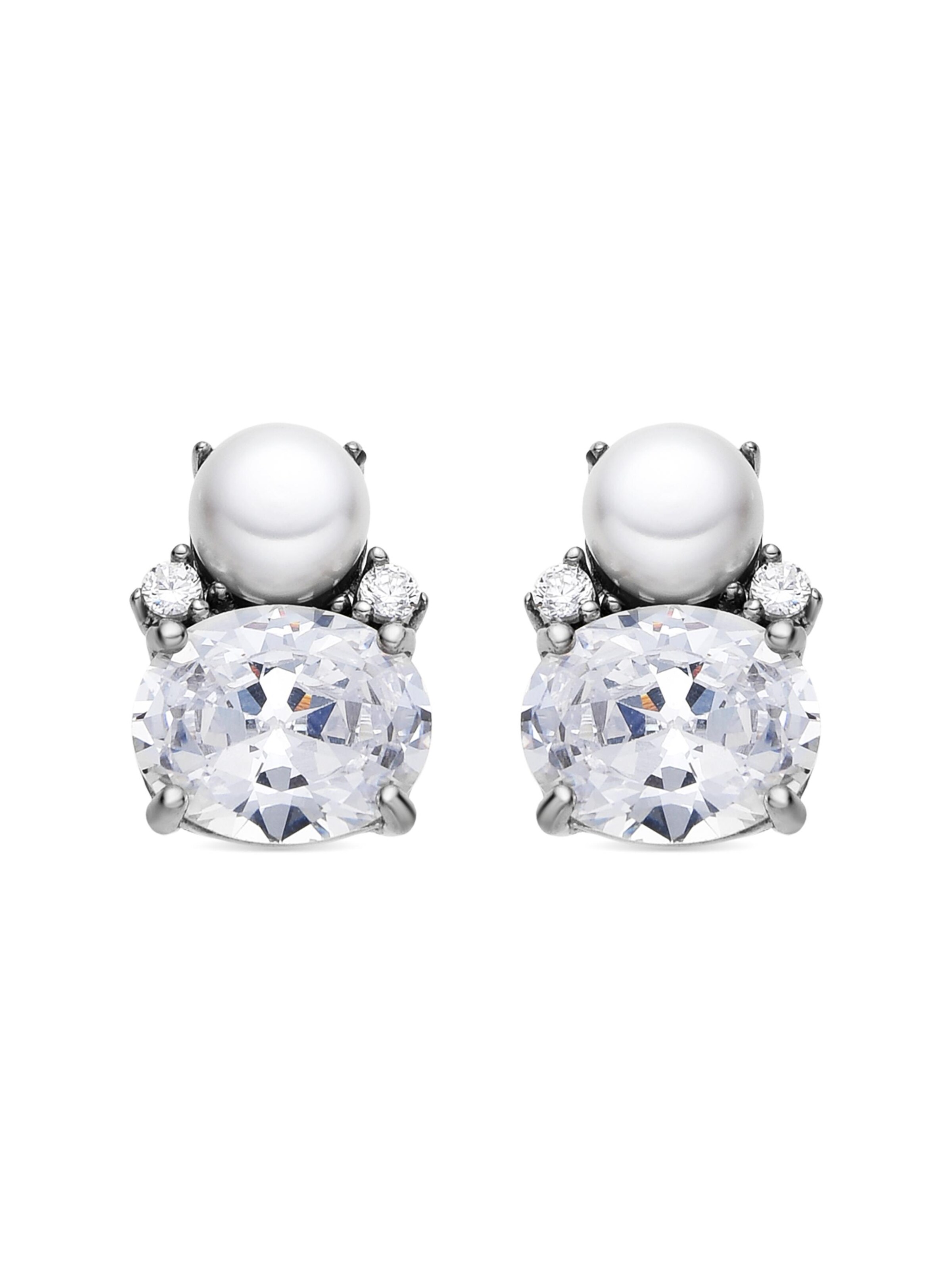 Luxenter Oorbellen 'Ward' in Wit: voorkant