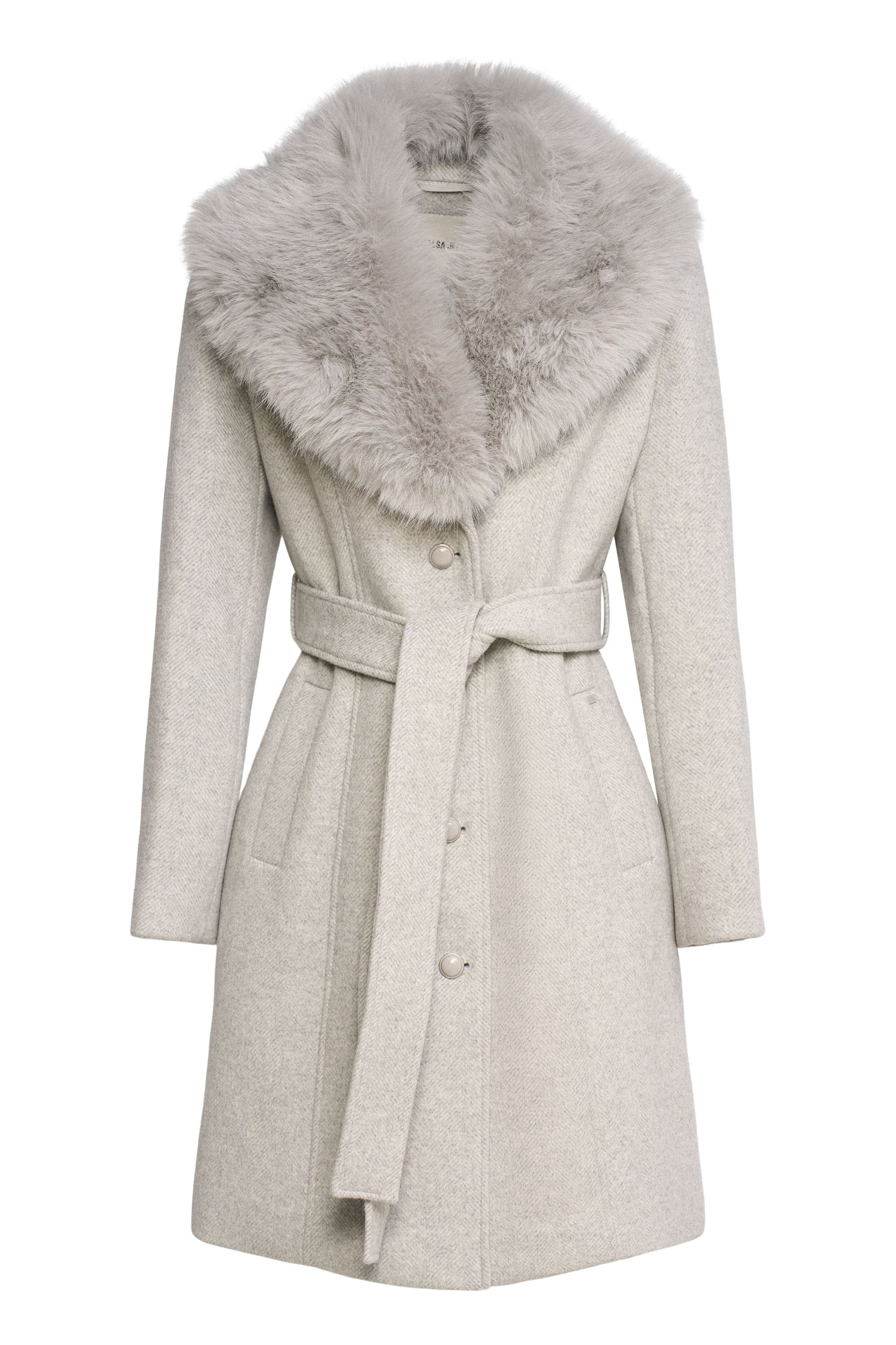 Manteau d’hiver Salsa Jeans en gris : devant