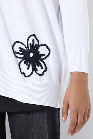 MIAMODA Knit cardigan in White