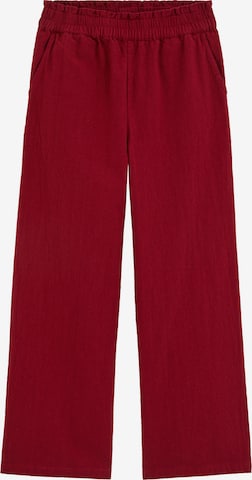 WE Fashion Wide Leg Housut värissä punainen: etupuoli