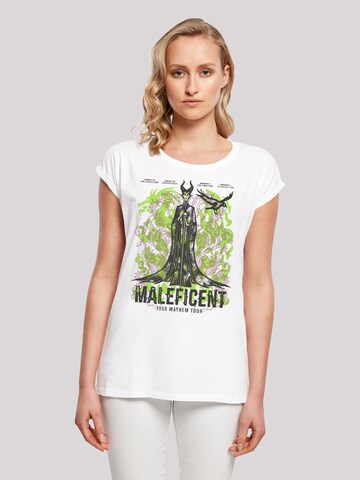 T-shirt 'Maleficent Mayem Tour' F4NT4STIC en blanc : devant