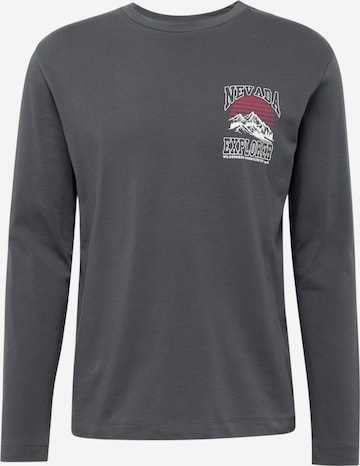 Key Largo Sweatshirt 'NEVADA ADVENTURE' in Grey: front
