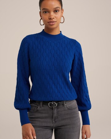 WE Fashion Sweater in Blue: front