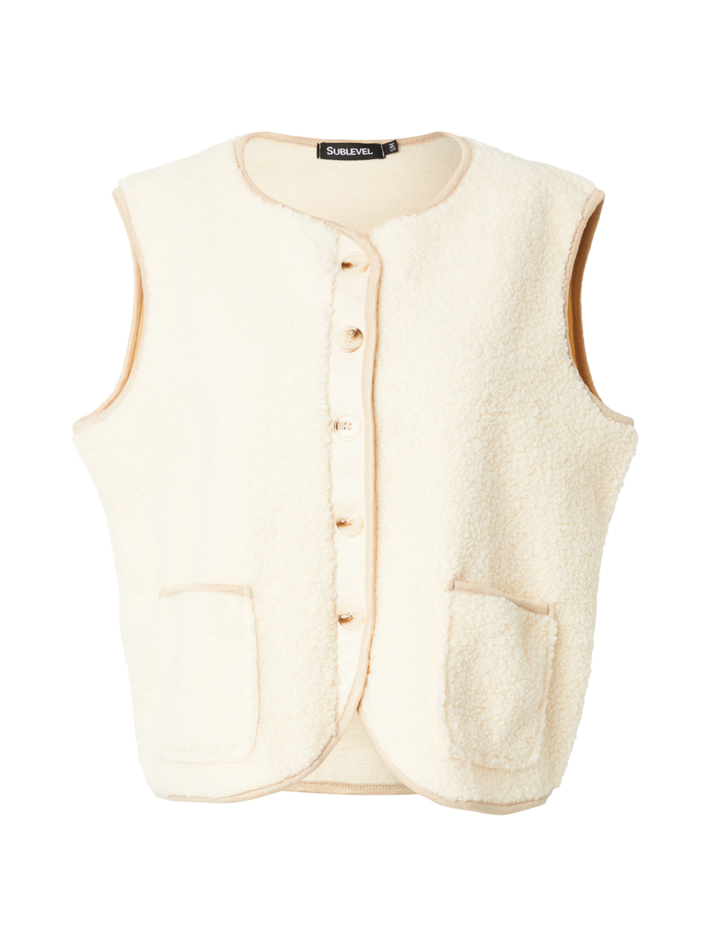 Sublevel Vest i hvid: forside