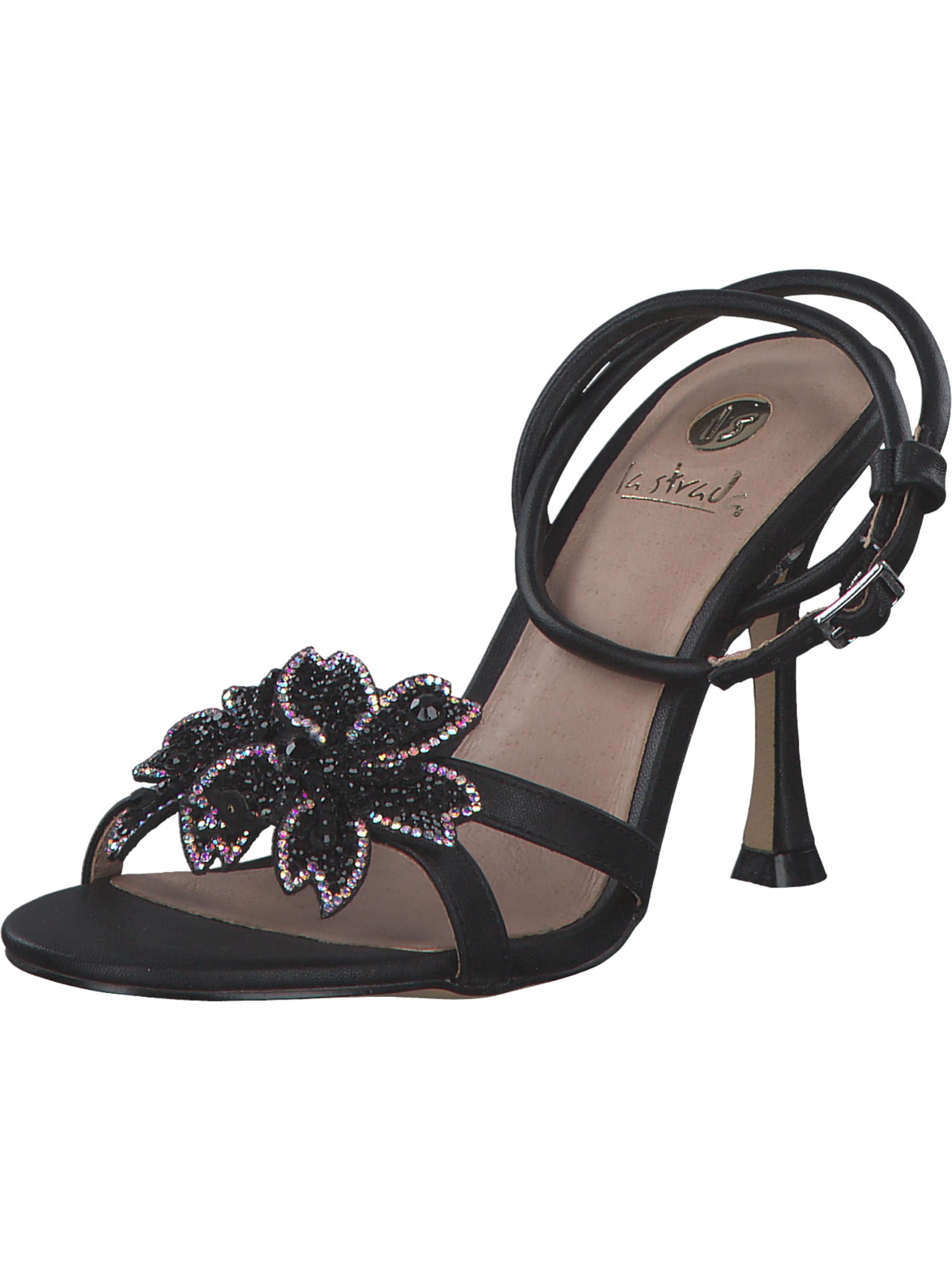 LA STRADA Sandale '2201104' in Schwarz: Vorderseite