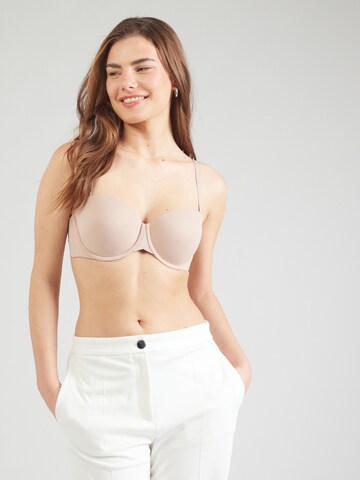 Balconnet Soutien-gorge Calvin Klein Underwear en beige : devant