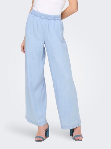 Wide Leg Pantalon 'ONLCharis' ONLY en bleu : devant