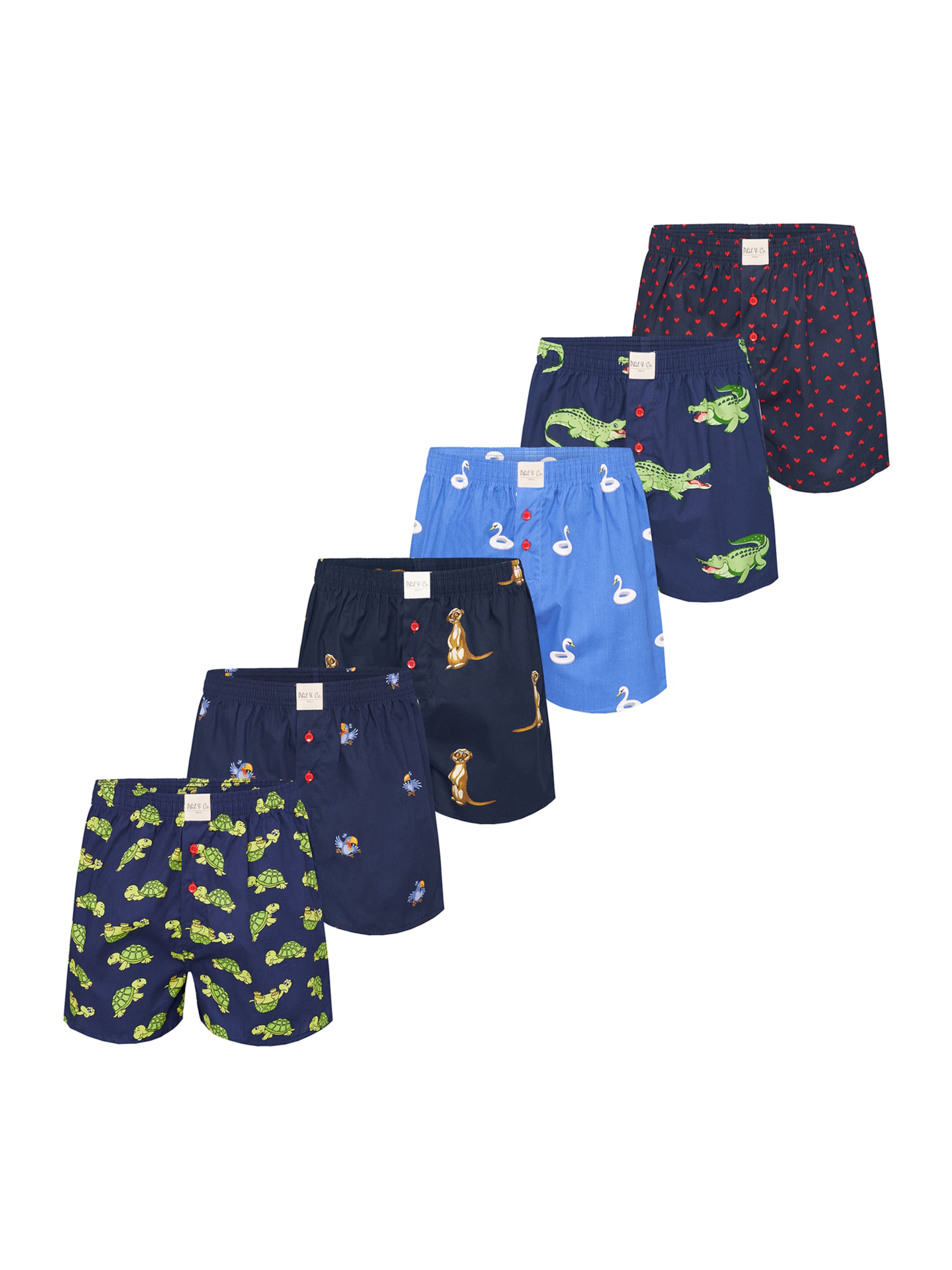 Phil & Co. Berlin Boxershorts ' Prints ' in Gemengde kleuren: voorkant
