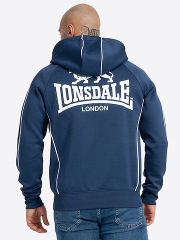 LONSDALE Sweatvest 'Achavanich' in Blauw: voorkant