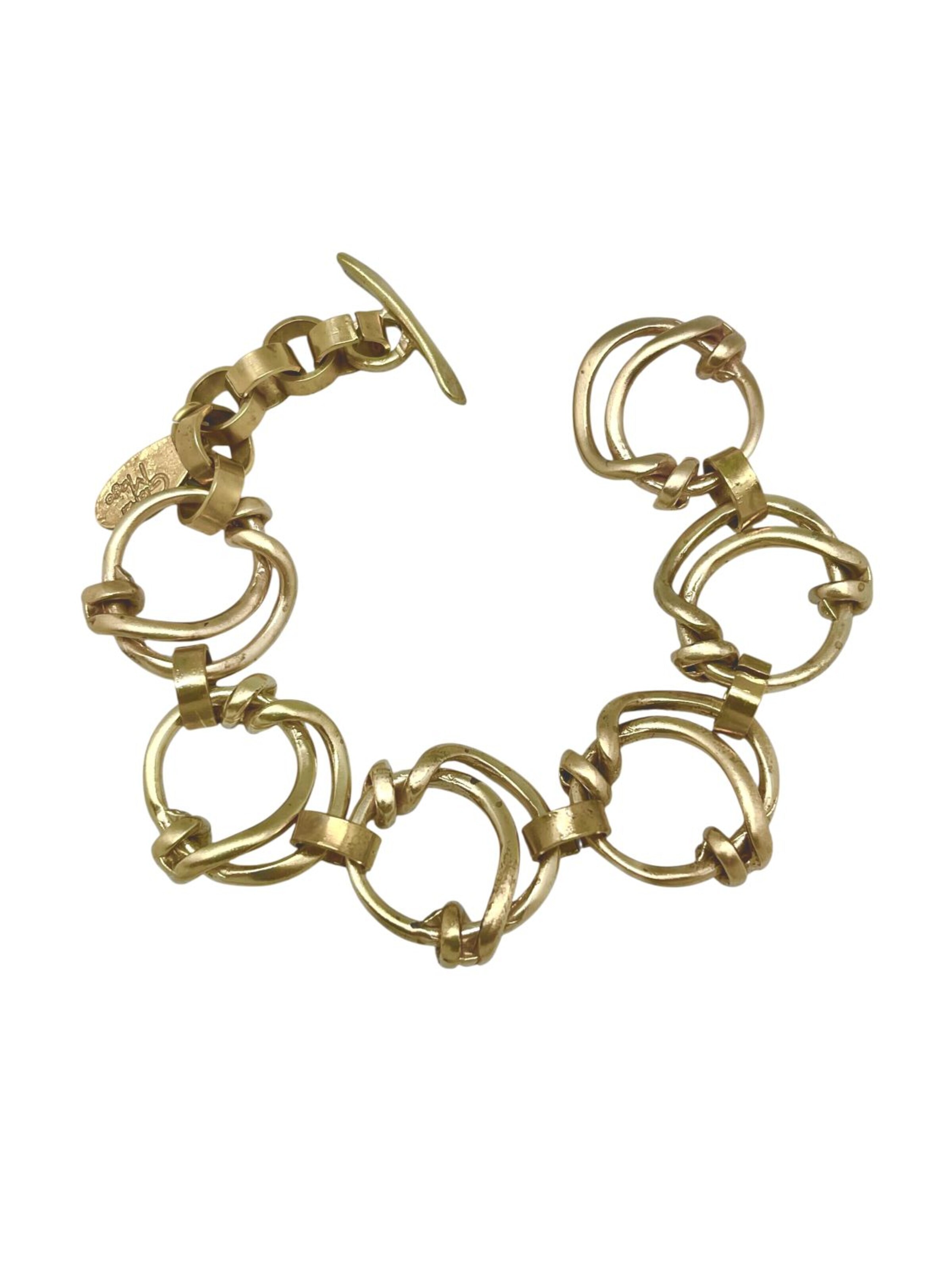 Gloria Mago Bracelet 'Double Knotted' in Gold: front