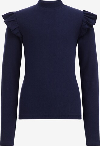 WE Fashion Shirt in Blauw: voorkant