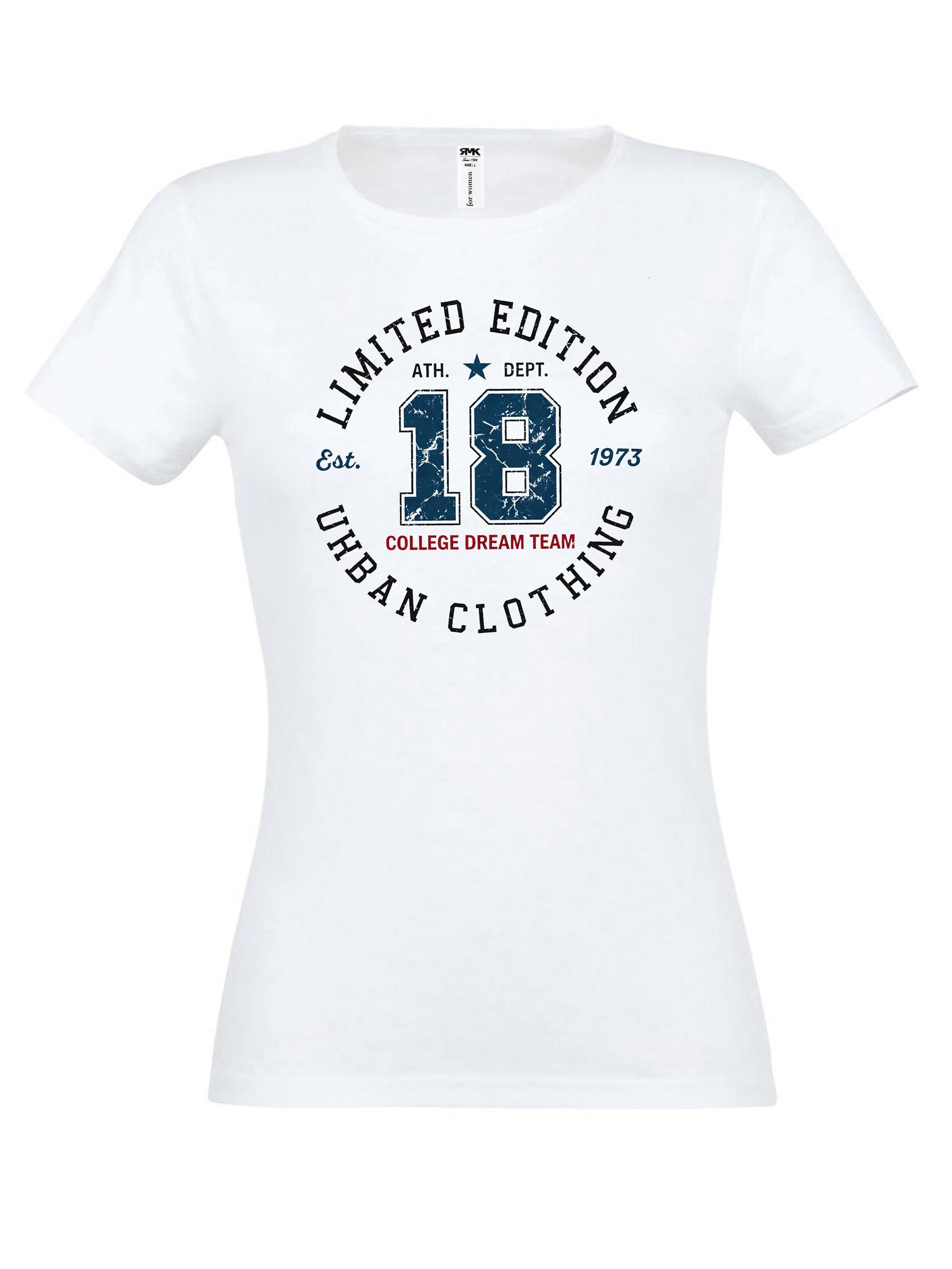RMK Shirt 'College 18'‌‌‌‌‌‌‌ in Weiß: Vorderseite