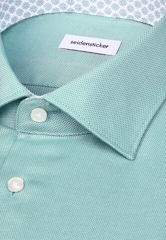 SEIDENSTICKER Slim Fit Hemd  'Schwarze Rose' in Grün