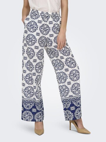 JDY Wide leg Broek 'ANNA' in Wit: voorkant