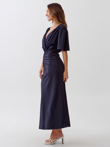 Tussah Kleid 'ELANA' in Blau