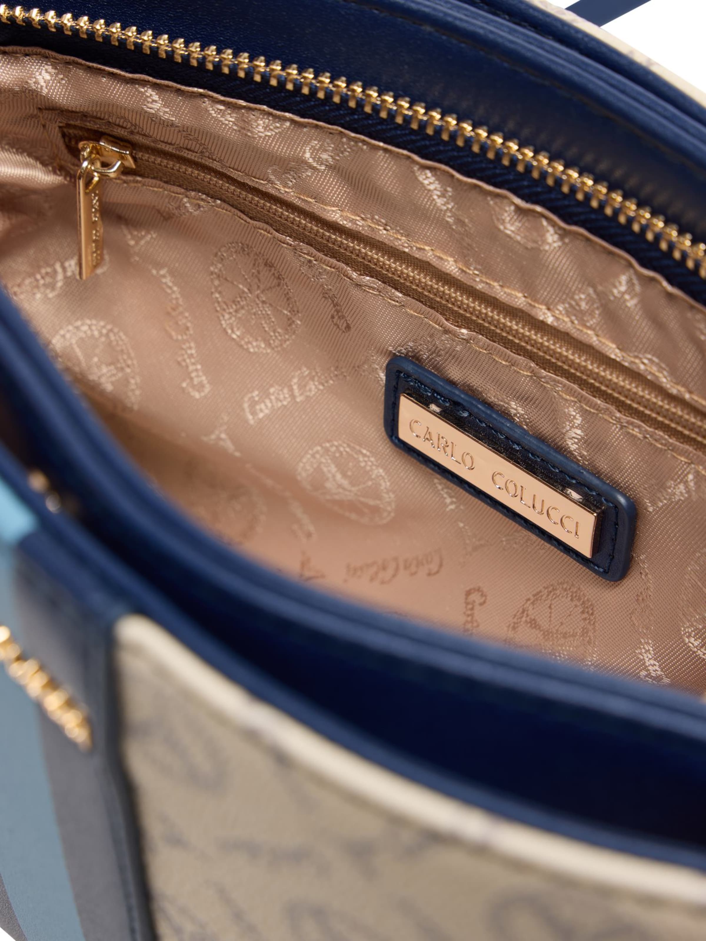 Carlo Colucci Umhängetasche 'Farina' in Beige