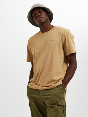 SELECTED HOMME Shirt 'ASPEN' in Brown