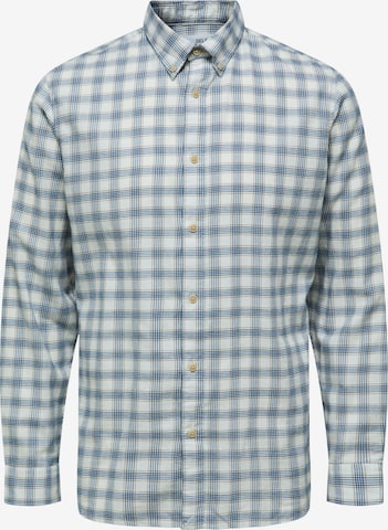 SELECTED HOMME Button Up Shirt in Blue: front