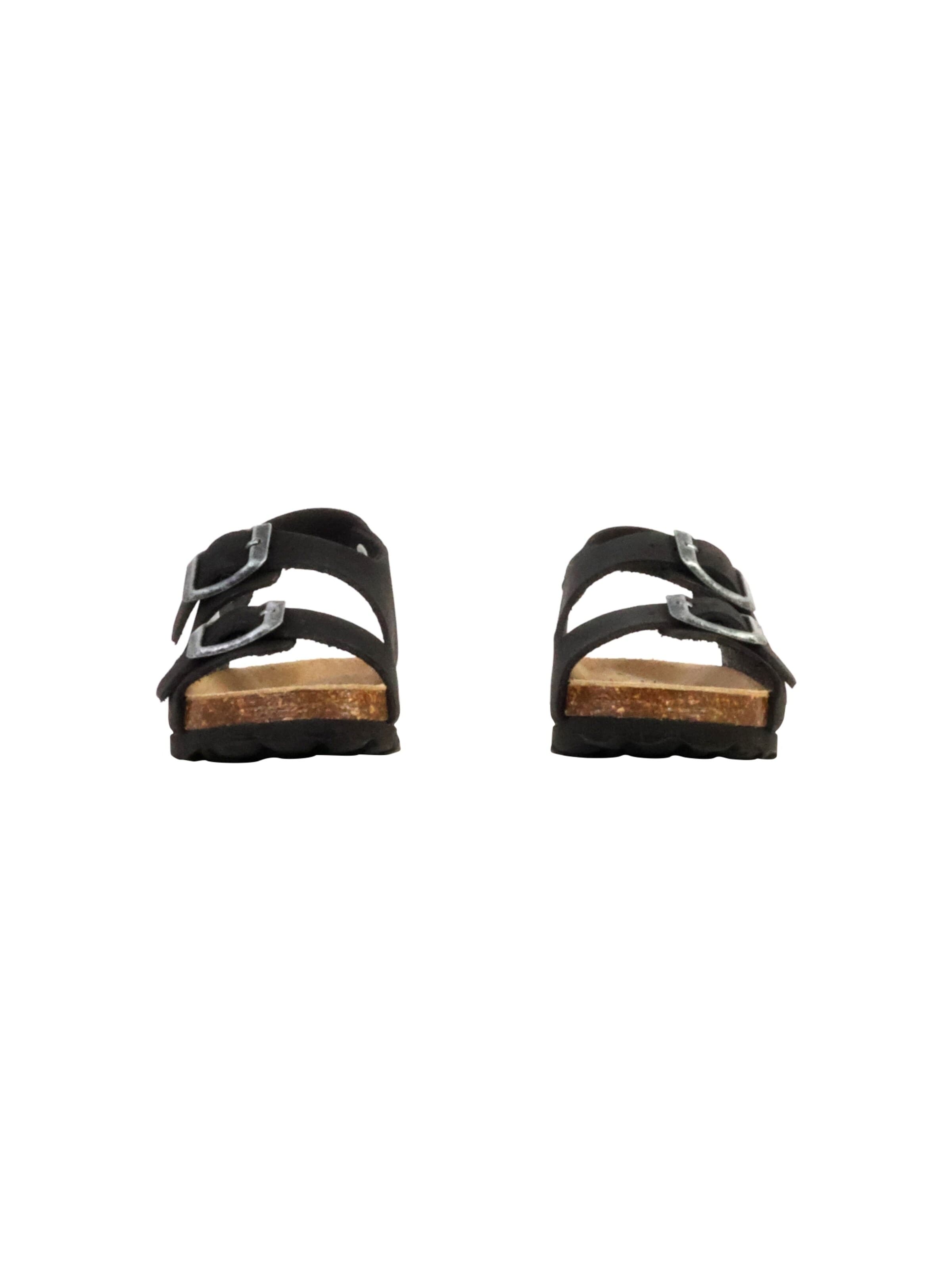 The Divine Factory Huisschoenen 'Kinder-Lederpantolette Noga Mistraly BS Edge' in Zwart
