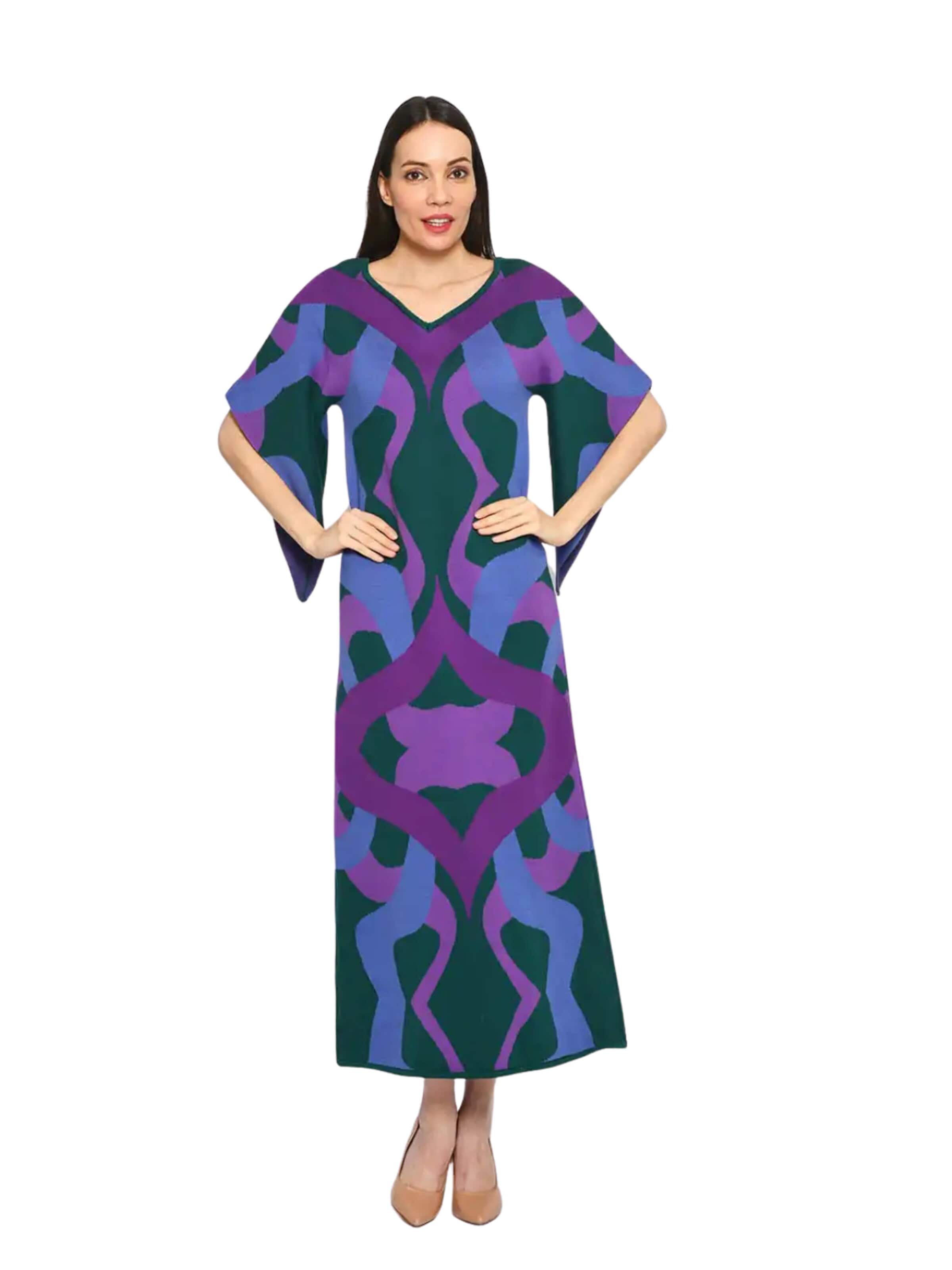 Csillag Zsuzsi - Vestido de punto 'Dreamgate - Tulip' en verde: frente