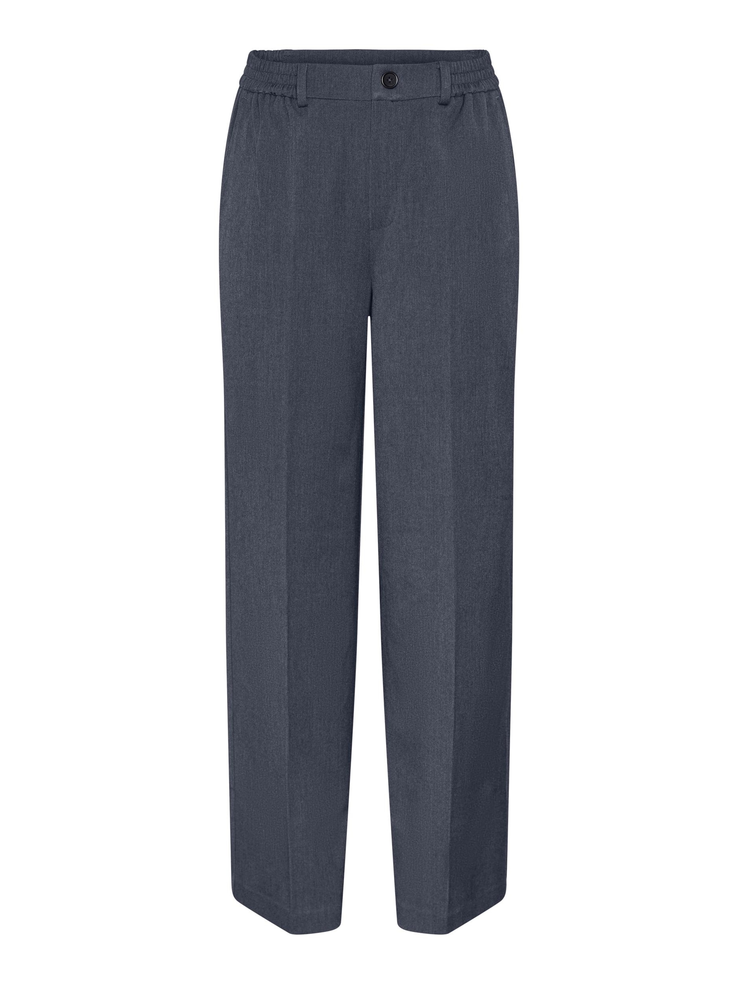 Pantaloni con piega frontale 'Camil' di PIECES in blu: frontale