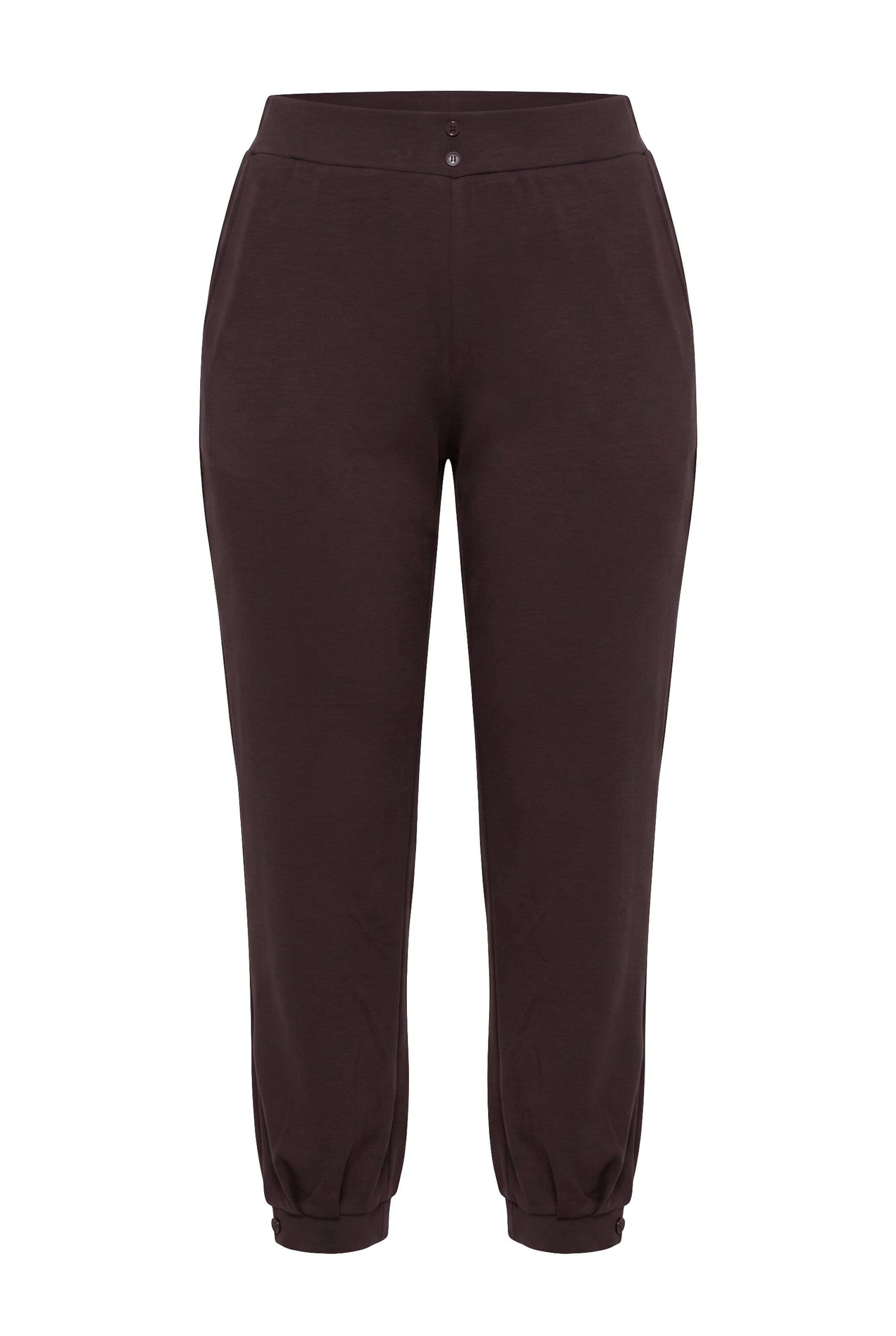 MIAMODA Tapered Broek in Bruin: voorkant