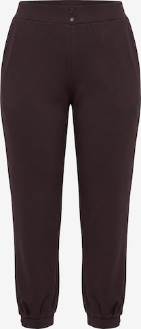 MIAMODA Tapered Broek in Bruin: voorkant