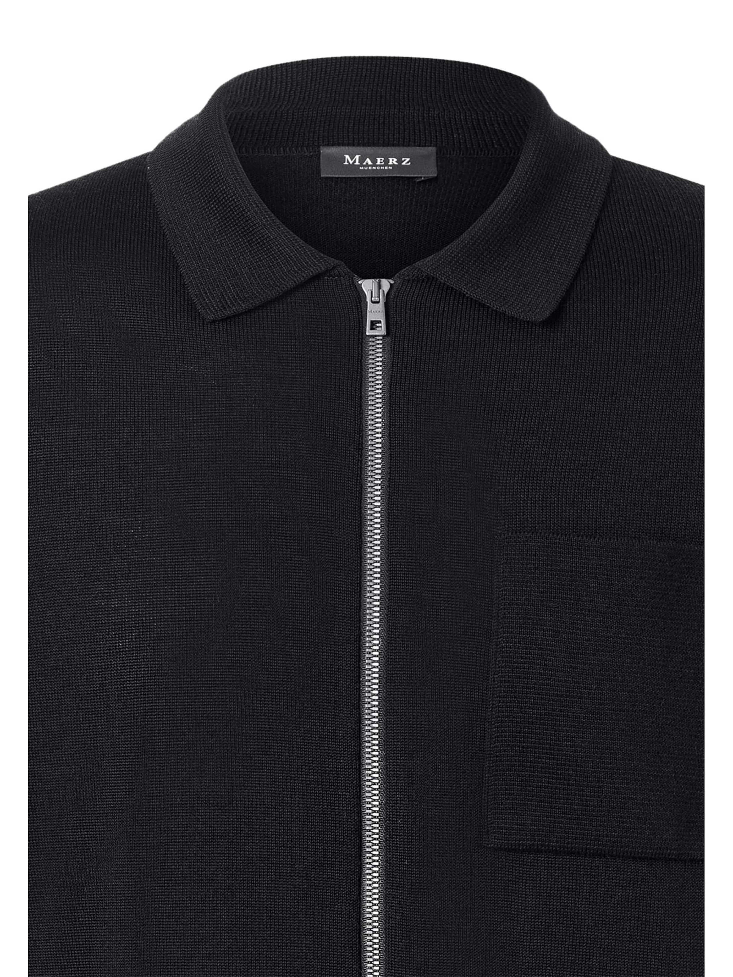 Vestes en maille MAERZ Muenchen en noir : devant