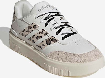 ADIDAS SPORTSWEAR Низкие кроссовки 'COURTBLOCK BOLD' в размере 36 в Бежевый / Коричневый / Черный / Белый, Обзор товара