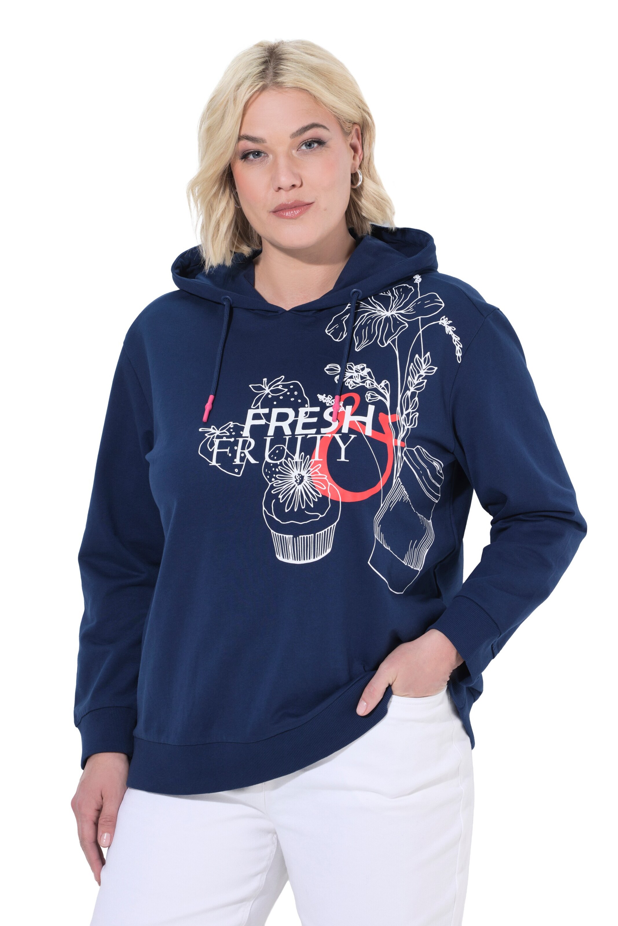 Ulla Popken Sweatshirt in Blau: Vorderseite