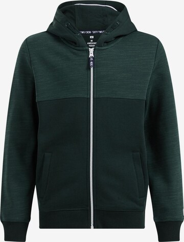 WE Fashion Zip-Up Hoodie in Green: front